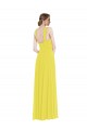 Amarelo Linha A Amor Comprimento Chão Vestidos de Madrinha Acessíveis
