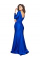 Costas em V Azul Real Sereia Decote V Comprimento Chão Vestidos de Madrinha / Vestidos de Noite / Vestidos de Festa Acessíveis
