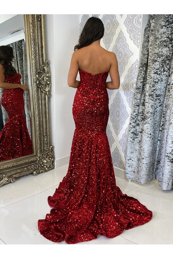 Borgonha Bainha Amor Comboio Corte Vestidos de Festa Acessíveis