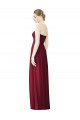 Borgonha Linha A Amor Comprimento Chão Vestido de Noite / Vestidos de Madrinha Acessíveis