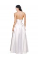 Lombar Branco Linha A Sem alças Comprimento Chão Vestidos de Madrinha / Vestidos de Noite / Vestidos de Festa Acessíveis