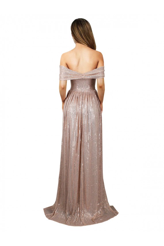 Champanhe Linha A Sem alças Comprimento Chão Vestidos de Madrinha / Vestidos de Noite / Vestidos de Festa Acessíveis
