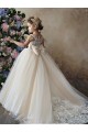 Champanhe Vestido de Baile Amor Comboio Capela Vestidos para Meninas de Flores Acessíveis