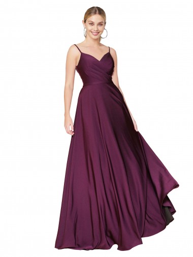 Costas em V Frutos Silvestres Linha A Decote Alto Comprimento Chão Vestidos de Madrinha / Vestidos de Noite / Vestidos de Festa Acessíveis