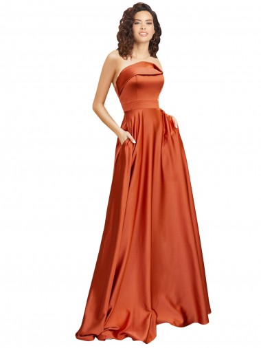 Lombar Laranja Queimada Linha A Decote redondo Comboio Varredela Vestidos de Madrinha / Vestidos de Noite / Vestidos de Festa Acessíveis
