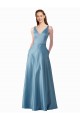 Linha A Decote Alto Comprimento Chão Vestidos de Madrinha / Vestidos de Festa Acessíveis