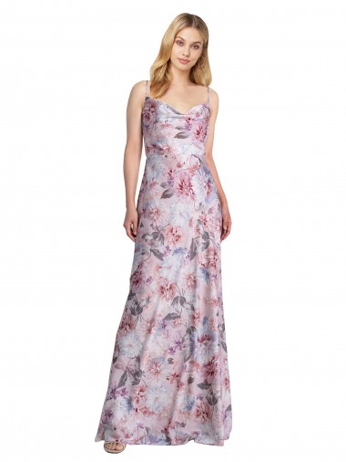 Linha A Decote Capuz Comprimento Chão Vestidos de Madrinha / Vestidos de Noite Acessíveis