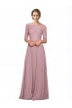 Linha A Fora do Ombro Comprimento Chão Vestidos de Madrinha / Vestidos de Festa Acessíveis