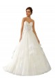 Marfim Vestido de Baile Amor Comboio Capela Longo Vestidos de Noiva Acessíveis