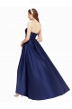 Lombar Marinha Negra Linha A Sem alças Alto Baixo Vestidos de Madrinha / Vestidos de Noite / Vestidos de Festa Acessíveis