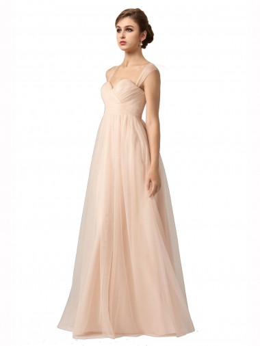 Nu Linha A Amor Comprimento Chão Vestido de Festa / Vestido de Madrinha Acessíveis
