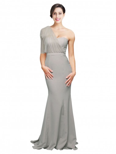 Lombar Ostra Prata Sereia Amor Comboio Varredela Vestidos de Madrinha / Vestidos de Noite / Vestidos de Festa Acessíveis