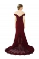 Costas em V Ouro Borgonha Sereia Amor Comboio Varredela Vestidos de Madrinha / Vestidos de Noite / Vestidos de Festa Acessíveis