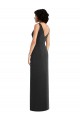 Costas em V Preto Bainha Decote V Comprimento Chão Vestidos de Madrinha / Vestidos de Noite / Vestidos de Festa Acessíveis
