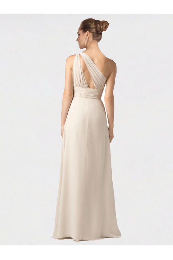 Preto Linha A Um Ombro Comprimento Chão Vestido de Noite / Vestidos de Madrinha Acessíveis