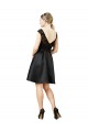 Costas em V Preto Linha A Decote Ilusão Comprimento Joelho Vestidos de Madrinha / Vestidos de Cocktail / Vestidos de Homecoming Acessíveis