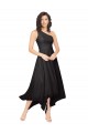 Preto Linha A Sem alças Alto Baixo Vestidos de Madrinha / Vestidos de Cocktail / Vestidos de Homecoming Acessíveis