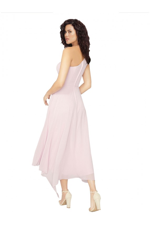 Preto Linha A Sem alças Alto Baixo Vestidos de Madrinha / Vestidos de Cocktail / Vestidos de Homecoming Acessíveis
