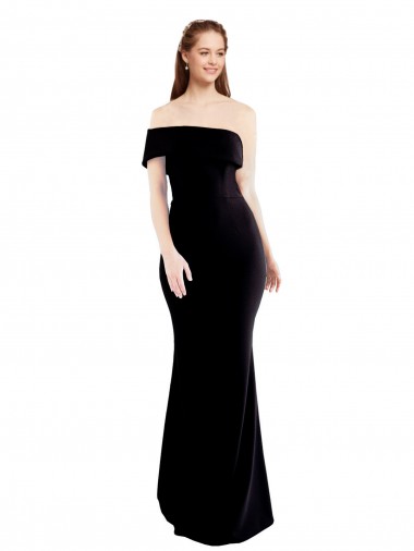 Buraco da fechadura Preto Sereia Um Ombro Comprimento Chão Vestidos de Madrinha / Vestidos de Noite / Vestidos de Festa Acessíveis