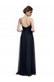 Preto Linha A Sem alças Comprimento Chão Vestido de Madrinha / Vestido Formais Acessíveis