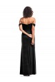Preto Linha A Sem alças Comprimento Chão Vestidos de Madrinha / Vestidos de Noite / Vestidos de Festa Acessíveis