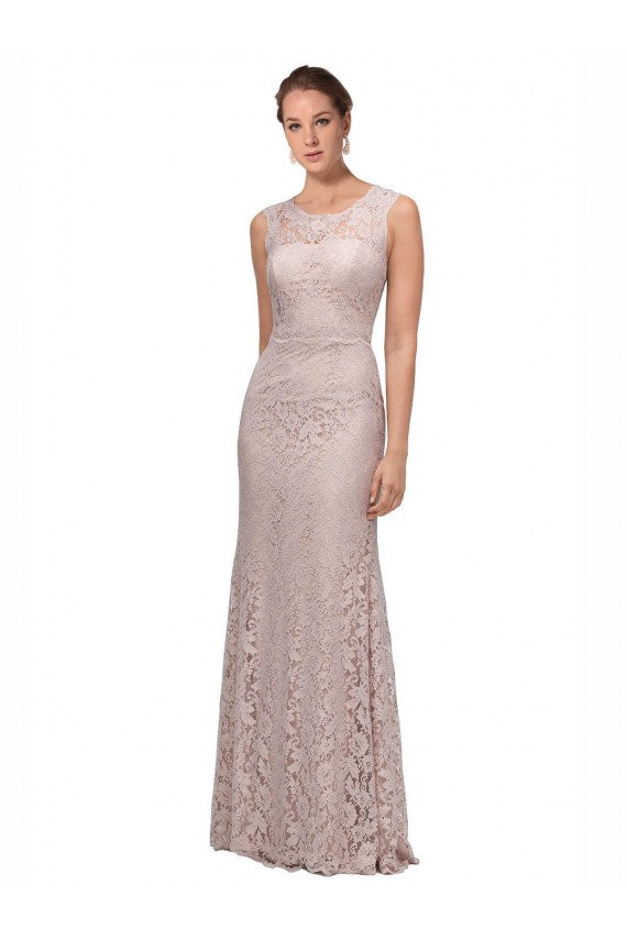 Sereia Colher Comprimento Chão Vestidos de Madrinha / Vestidos de Festa Acessíveis