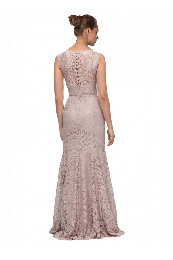 Sereia Colher Comprimento Chão Vestidos de Madrinha / Vestidos de Festa Acessíveis