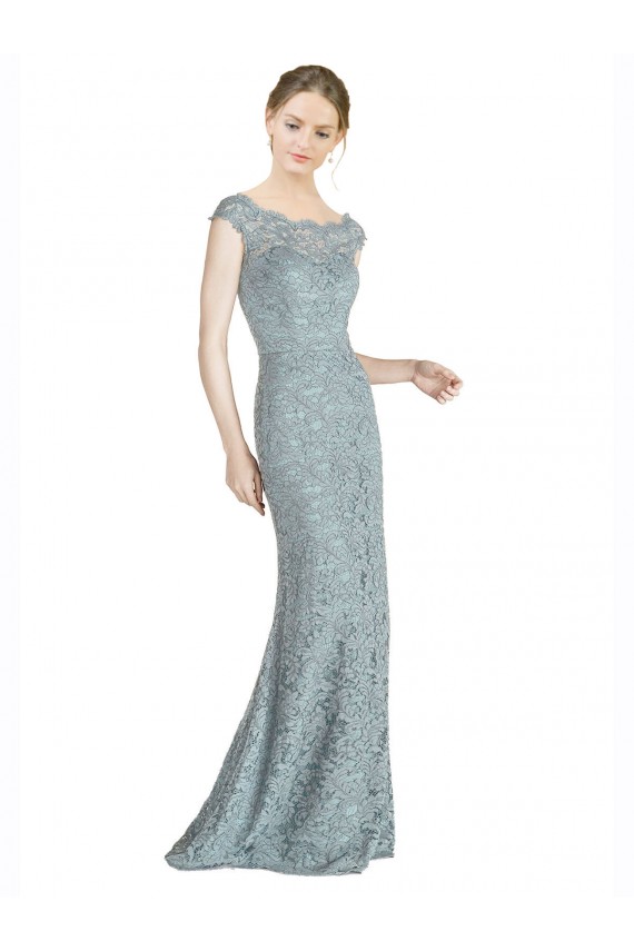 Sereia Fora do Ombro Comprimento Chão Longo Vestidos de Madrinha / Vestidos de Festa Acessíveis