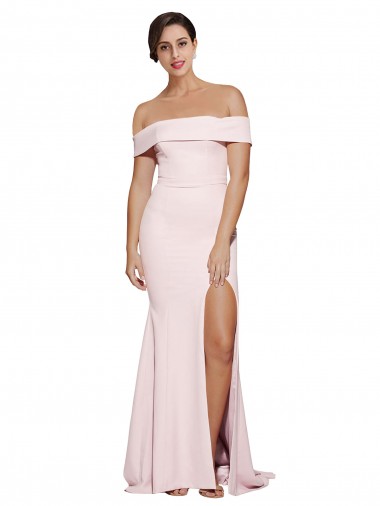 Lombar Rosa Bainha Decote Quadrado Comboio Varredela Vestidos de Madrinha / Vestidos de Noite / Vestidos de Festa Acessíveis