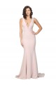 Costas em V Rosa Bainha Decote V Comboio Varredela Vestidos de Madrinha / Vestidos de Noite / Vestidos de Festa Acessíveis