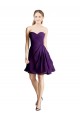 Roxo Linha A Sem alças Comprimento Joelho Vestidos de Madrinha / Vestidos de Cocktail / Vestidos de Homecoming Acessíveis