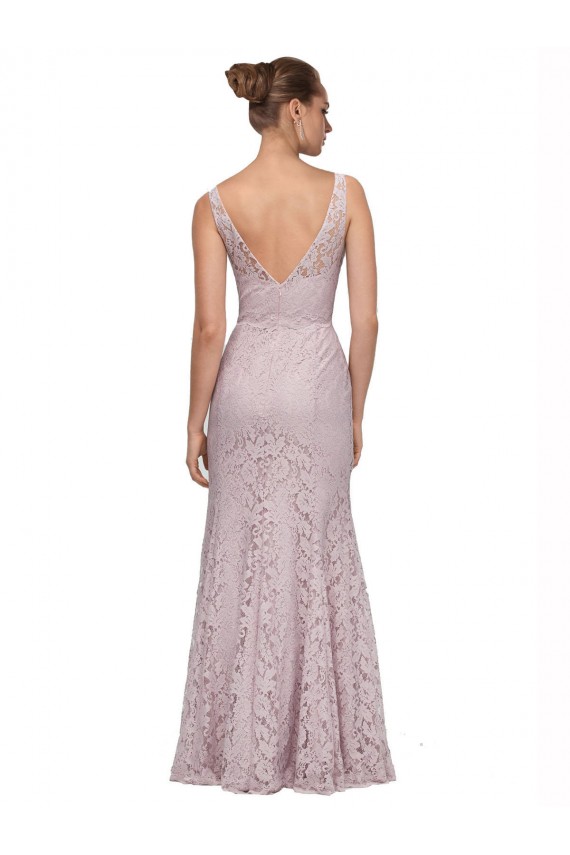 Costas em V Sereia Amor Comprimento Chão Vestidos de Madrinha / Vestidos de Festa Acessíveis