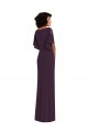 Uva Bainha Decote V Comprimento Chão Vestidos de Madrinha / Vestidos de Noite / Vestidos de Festa Acessíveis