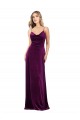 Criss Cruz Uva Linha A Decote V Comprimento Chão Vestidos de Madrinha / Vestidos de Noite / Vestidos de Festa Acessíveis