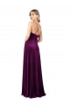 Criss Cruz Uva Linha A Decote V Comprimento Chão Vestidos de Madrinha / Vestidos de Noite / Vestidos de Festa Acessíveis