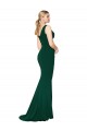 Verde Meia-Noite Sereia Decote Alto Comprimento Chão Vestidos de Madrinha / Vestidos de Noite / Vestidos de Festa Acessíveis