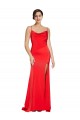 Lombar Vermelho Bainha Sem alças Comprimento Chão Vestidos de Madrinha / Vestidos de Noite / Vestidos de Festa Acessíveis