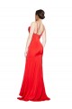 Lombar Vermelho Bainha Sem alças Comprimento Chão Vestidos de Madrinha / Vestidos de Noite / Vestidos de Festa Acessíveis